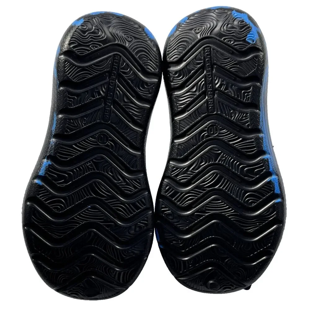 Rugged Shark Blue Black Slip-On Water Sneaker Big Boys‎ Size 1 Vacation Travel